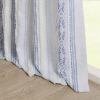Poly Printed Curtain Panel with Tufted Stripe and Lining