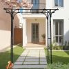 Metal Garden Arch Garden Arbor Trellis Climbing Plants Support Arch Outdoor Arch Wedding Arch Party Events Archway Black