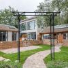 Metal Garden Arch Garden Arbor Trellis Climbing Plants Support Arch Outdoor Arch Wedding Arch Party Events Archway Black