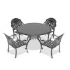 (Cushions In Random Colors)5-Piece Set Of Cast Aluminum Patio Furniture With Cushions