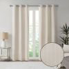 Basketweave Room Darkening Curtain Panel Pair(2 Pcs Window Panels)