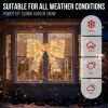 Pre-lit Outdoor Giant Bowknot Christmas Decoration, Lighted Metal Frame with 124 Warm White LED Lights