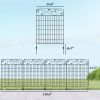Garden Fence, 4 Pack Steel Fence Panels, 11.5' L x 43" H, Rust-Resistant Decorative Border Flower Edging for Yard, Landscape, Patio, Outdoor Decor