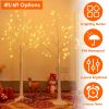 Lighted Birch Tree Artificial White Birch Twig Tree with 8 Warm White Lighting Modes for Wedding Party Christmas Holiday Festival Home Decoration