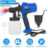 700W Electric Paint Sprayer Handheld HVLP Spray Painter Painting Spray Gun For Fences Brick Walls w/ 3 Spray Patterns 800ML Detachable Cup