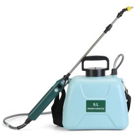5L/1.32Gallon Battery Operated Water Sprayer Portable Garden Sprayer Electric Sprayer with Rechargeable Handle Telescopic Wand 3 Spray Nozzles Shoulde (Option: Blue)